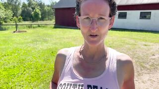 Outdoor sex on the farm