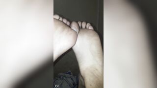 Black messy boy feet soles