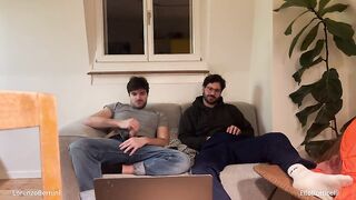 Str8 Ally Helps Homosexual Bro Stroking