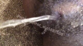 Squirting water without my pink concupiscent butthole (subscribe)
