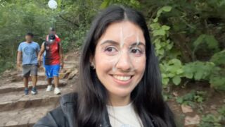 Insane Cumwalk in Public Park Full of People - Public Oral Flashing Upskirt