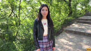 Insane Cumwalk in Public Park Full of People - Public Oral Flashing Upskirt