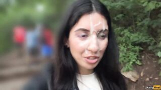 Insane Cumwalk in Public Park Full of People - Public Oral Flashing Upskirt
