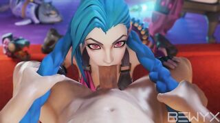 Jinx Deepthroat League of Legends Wild Rift Oral pleasure