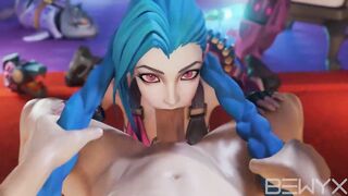 Jinx Deepthroat League of Legends Wild Rift Oral pleasure