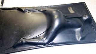 Face Down & Butt Up in a Vacbed - Hot sub cutie gets impact play then cums in a latex Vacbed