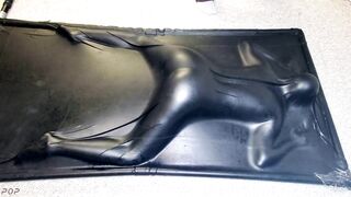 Face Down & Butt Up in a Vacbed - Hot sub cutie gets impact play then cums in a latex Vacbed