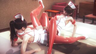 Lesbo Grind EachOther With Hot Nurse Dressed