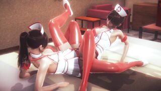Lesbo Grind EachOther With Hot Nurse Dressed