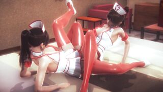 Lesbo Grind EachOther With Hot Nurse Dressed