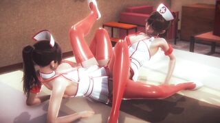 Lesbo Grind EachOther With Hot Nurse Dressed