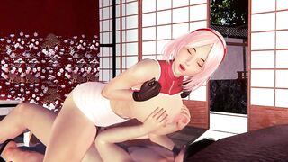 Naruto Sakura large tits hotty screwed (CG Manga)