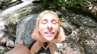 We Got Caught Banging at a Waterfall with Facial & Cumwalk