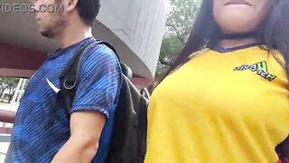 A pretty Ecuadorian woman has stayed in the United States after her country's elimination from the World Cup. That babe's out hunting down the chaps from the top soccer teams to have sex with 'em shamelessly and like a wench.