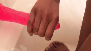 Enjoyable cutie rubs your schlong *POV* ( showing feet)
