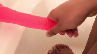 Enjoyable cutie rubs your schlong *POV* ( showing feet)