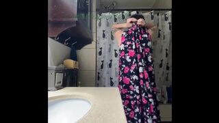 goth angel washes twat and breasts and gets real soapy in the shower