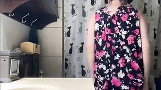 goth angel washes twat and breasts and gets real soapy in the shower