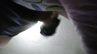 Oregonleatherboy Gooning Slutty Boner Wearing Ebony Leather Gloves POV