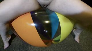48inch Striped Beach Ball :: Undress Tease & Humping
