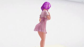 CG ANIME Cute elf masturbates on the daybed