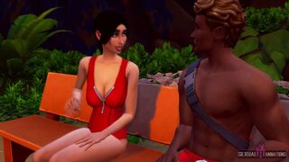 I Bang My Recent Ebony Lifeguard Partner, What A Large Shlong This chab Has - Raunchy Hawt Animations