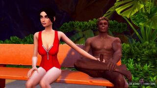 I Bang My Recent Ebony Lifeguard Partner, What A Large Shlong This chab Has - Raunchy Hawt Animations