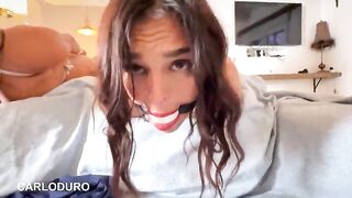 Compliant Slaves Latin chick Servitude, Kylie Jones Tied, Ballgagged, Bound Up, Slavery sex [full vid accessible] - Carlo Duro