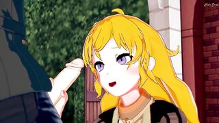Yang Xiao Lengthy gets throat screwed in advance of swallowing a load of cum - RWBY Anime