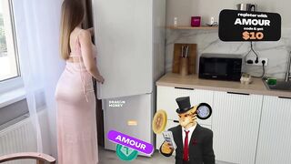 Hawt Blond mother I'd like to fuck in a Taut Suit. Stepmother and Stepson Having Casual Sex in the Kitchen.