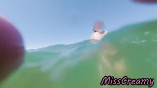 Onlookers Stunned! Teacher & Student Public Underwater Sex at Nudist Beach! 4K - MissCreamy