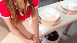 The maid secretly desired her boss, an airplane pilot; his wife was away, and this babe wanted to get preggy by him