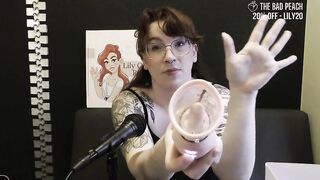NSFW Review of the Playgirl Pistil licking dildo from The Bad Peach
