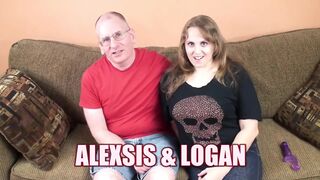 Alexsis masturbates whilst sucking ramrod