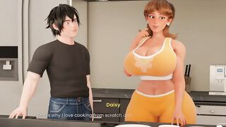 Mansion Days TABOO Manga Game Ep.two CAUGHT with a GIANT BONER by my STEP MAMMA in the kitchen !
