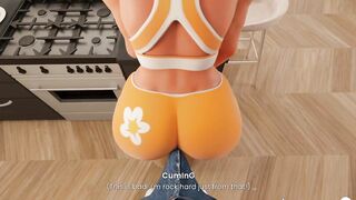 Mansion Days TABOO Manga Game Ep.two CAUGHT with a GIANT BONER by my STEP MAMMA in the kitchen !