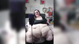SSBBW big beautiful woman Stomach Female-dominator Baths Undress