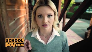 POV - Anal virgin Zazie Skymm takes your shlong in her butt