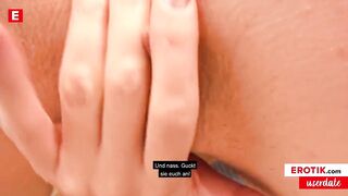 Sexy Brunette hair Tiffany Doll lets random dude play with her!