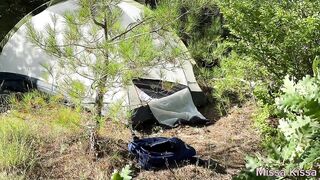 Drilled a Hawt Golden-haired in a Tent in the Forest