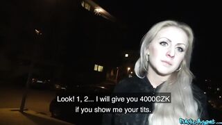 Her gracious breasts overspread in my goo - Public Agent