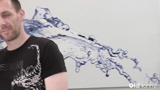 OldNanny - Hawt Granny In Latex Seduces Youthful Man For Intensive Oral-sex