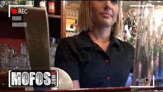MOFOS - Kinky Golden-haired Barmaid Rihanna Samuel Sucks A Customer's Knob Behind The Bar