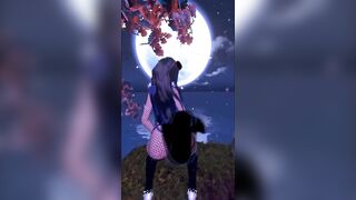 puppy beauty dancing in the moonlight