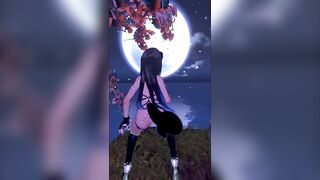 puppy beauty dancing in the moonlight