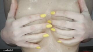OILED TINY TITS AND HARD TEATS play