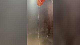 Bulbourethral fluid draining from my flabby jock
