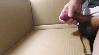 Stubby uncircumcised micropenis with filled balls, lotioned grower not shower discharges a biggest load