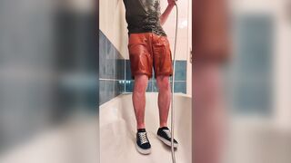 Void urine Brown Shorts And Warm Shower