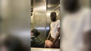 Banging black sweetheart at work